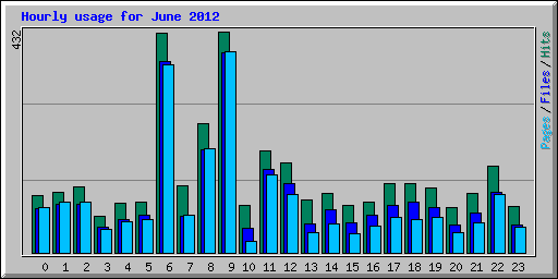 Hourly usage for June 2012