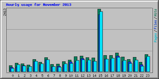 Hourly usage for November 2013