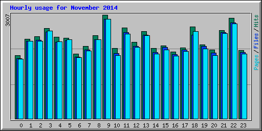 Hourly usage for November 2014