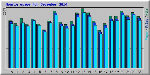 Hourly usage for December 2014