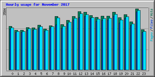 Hourly usage for November 2017
