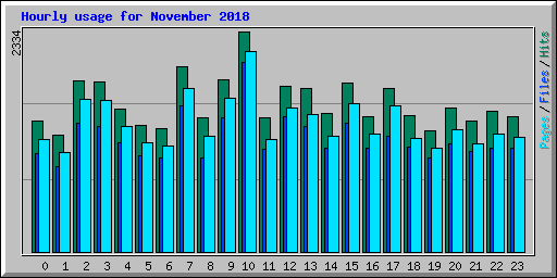 Hourly usage for November 2018