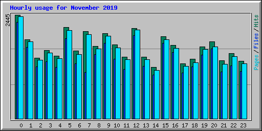 Hourly usage for November 2019