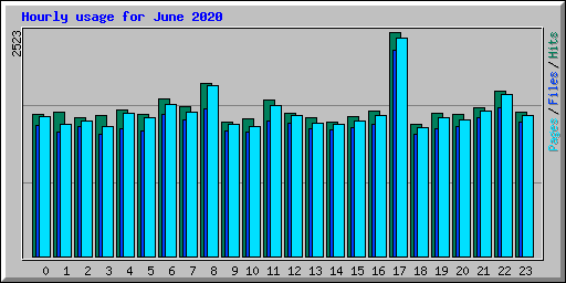 Hourly usage for June 2020