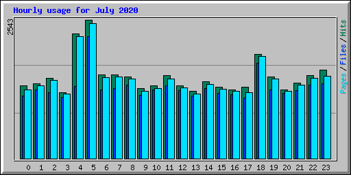 Hourly usage for July 2020