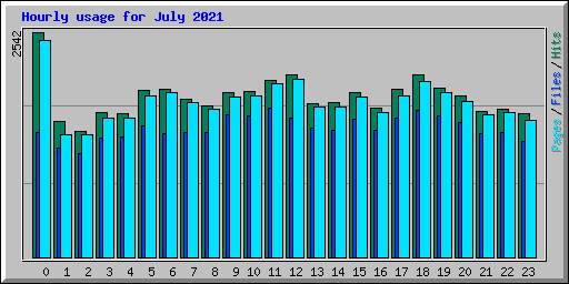 Hourly usage for July 2021