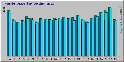 Hourly usage for October 2021