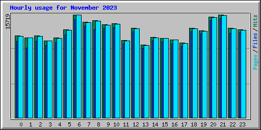 Hourly usage for November 2023