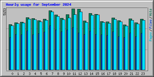 Hourly usage for September 2024