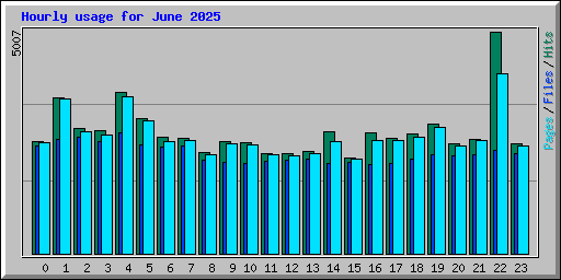 Hourly usage for June 2025