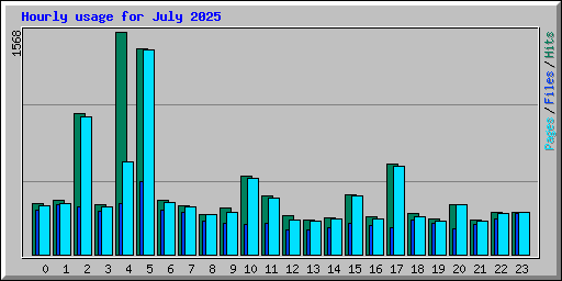 Hourly usage for July 2025